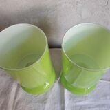 Pair of green lamps Ikea model Lykta 90s