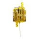 Yellow acrylic and metal wall lamp by Claus Bolby for Cebo Industri, Denmark 1960's