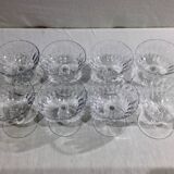 Baccarat – 8 Champagne Glasses In Baccarat Crystal Casino Model