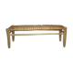 Traditional Moroccan beldi bench in leather and wood