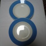 4 old soup plates