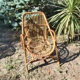 Vintage rattan armchair