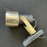 Wall lamp Metal Gold And Black - Blackened Wood