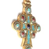 Ceramic wall cross by Marc Roussel, Vallauris