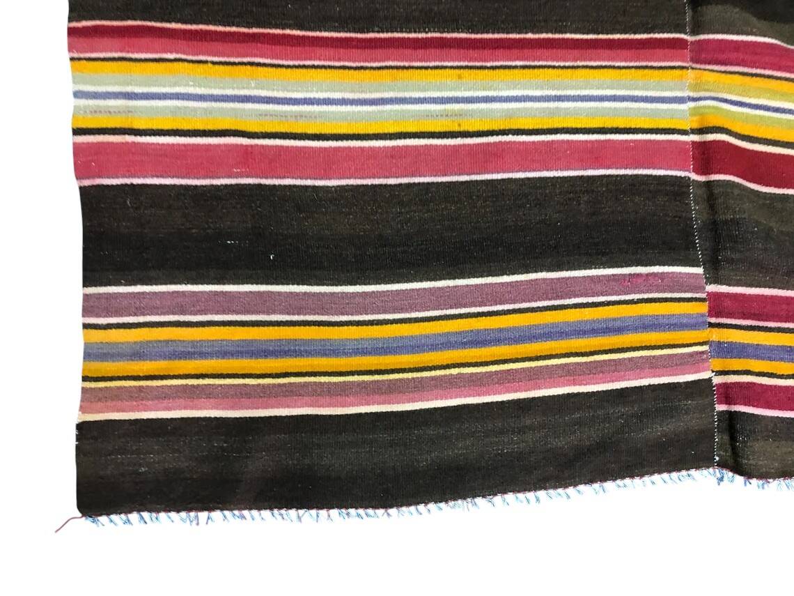 Vintage Handwoven Tribal Kilim Rug