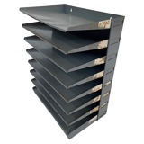 Vintage sorting bin, mailbox industrial 8 compartments 60s design