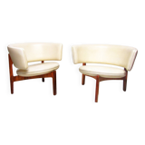 Two 1960s Danish Lounge Chairs In Rosewood By Sven Ellekaer