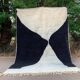 Handmade Moroccan rug white-black 200cm x 300cm