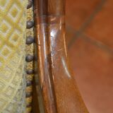 Walnut voltaire armchair