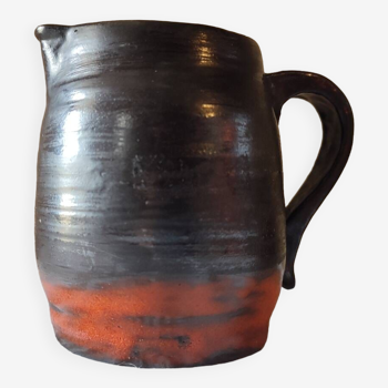 Glazed ceramic pitcher