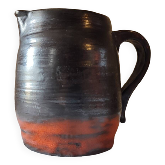 Glazed ceramic pitcher