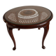 Table basse années 1940 cannage rotin colonial