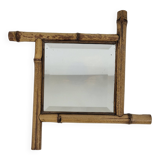 Beveled bamboo mirror early 20th century