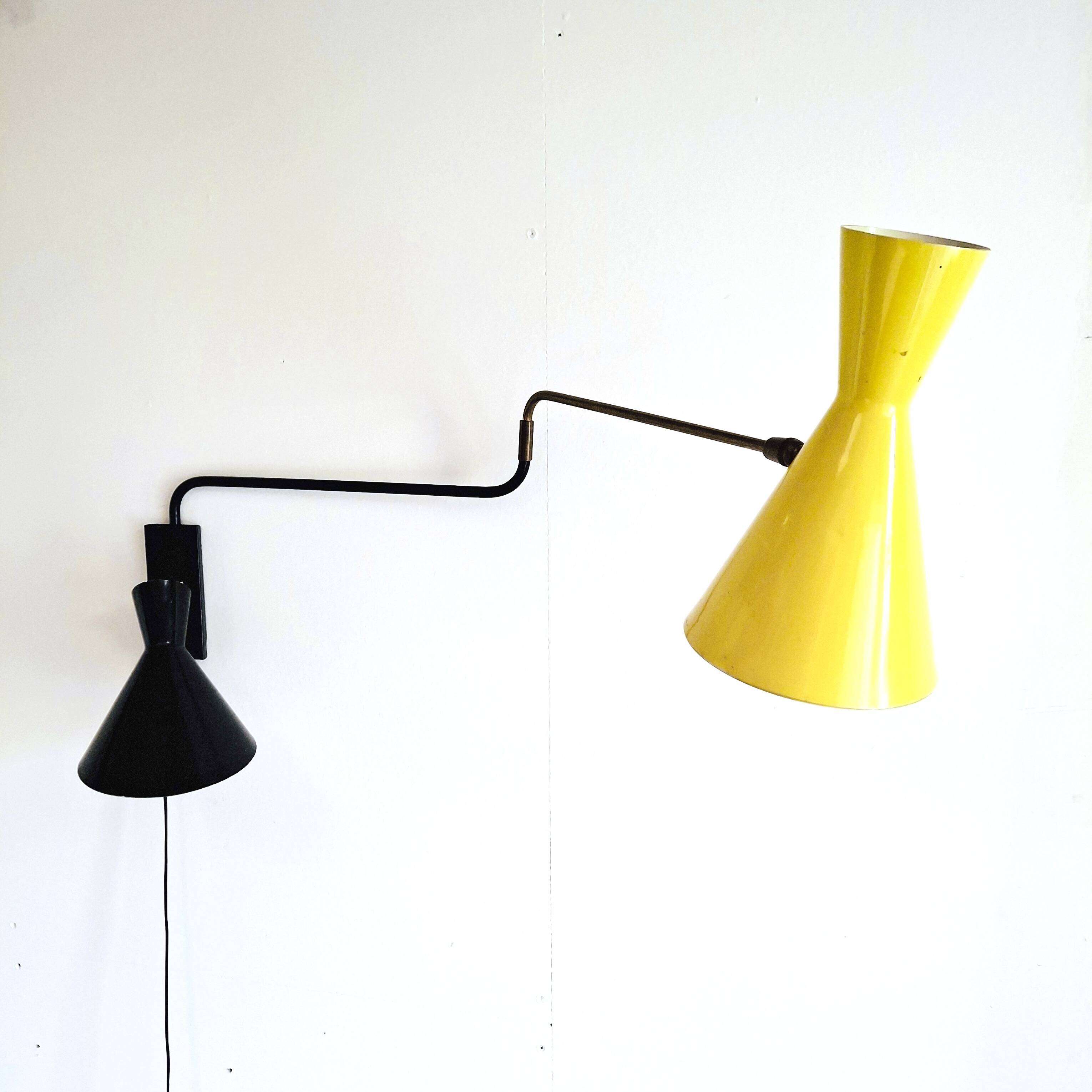 Light fixture, metal wall sconce, 1960s