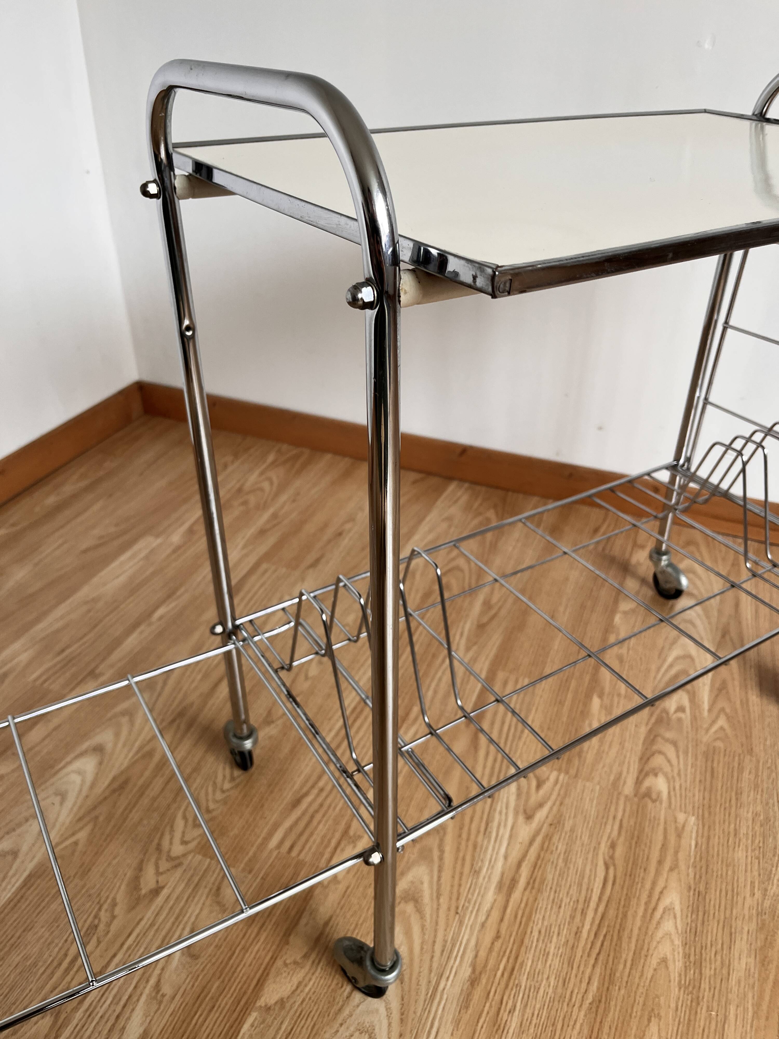 Vinyl serving cart