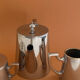 Silver metal teapot