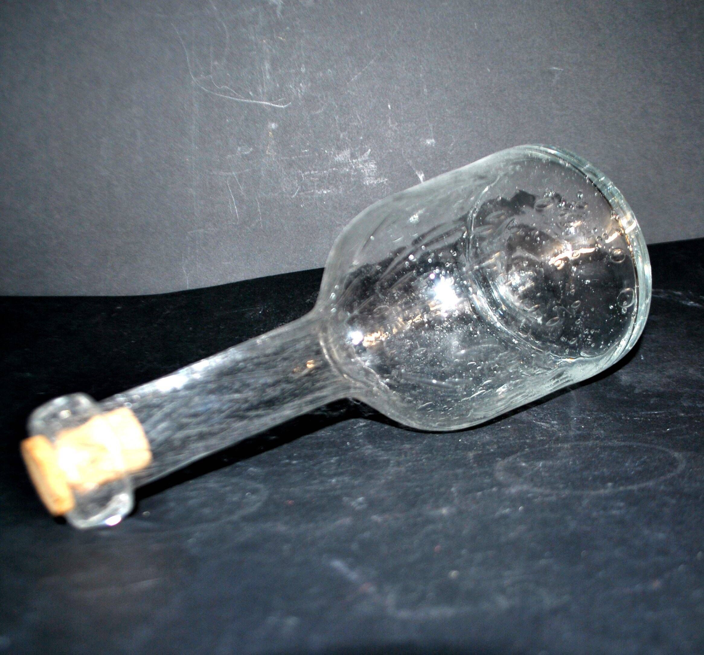 Vintage glass bubble carafe bottle from Biot H24cm