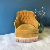Old gold toad chair