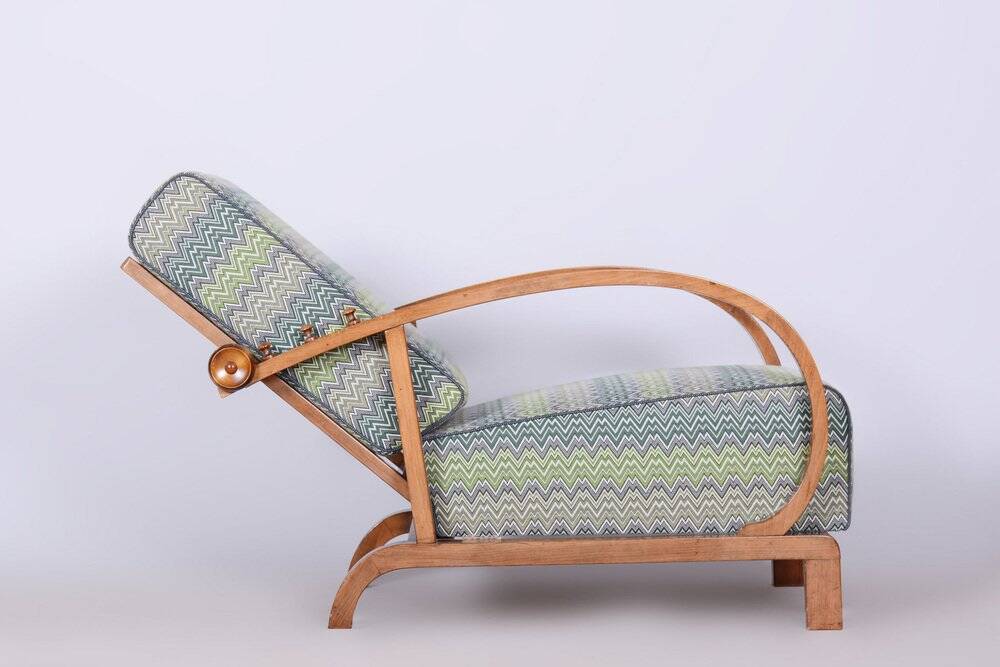 Art Deco Lounge Chair attributed to Jindřich Halabala for Up Závody, Former Czechoslovakia, 1920s