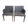 Lot de 2 fauteuils en cuir LiZ B Poltrona Frau