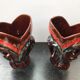 Paire de vase ancien Vallauris céramique multicolore + 2 anses vintage