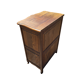 Small Louis XV bedside table in oak – niche and 3 drawers
