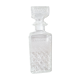 Carafe à whisky carrée en verre facetté et bouchon hermétique
