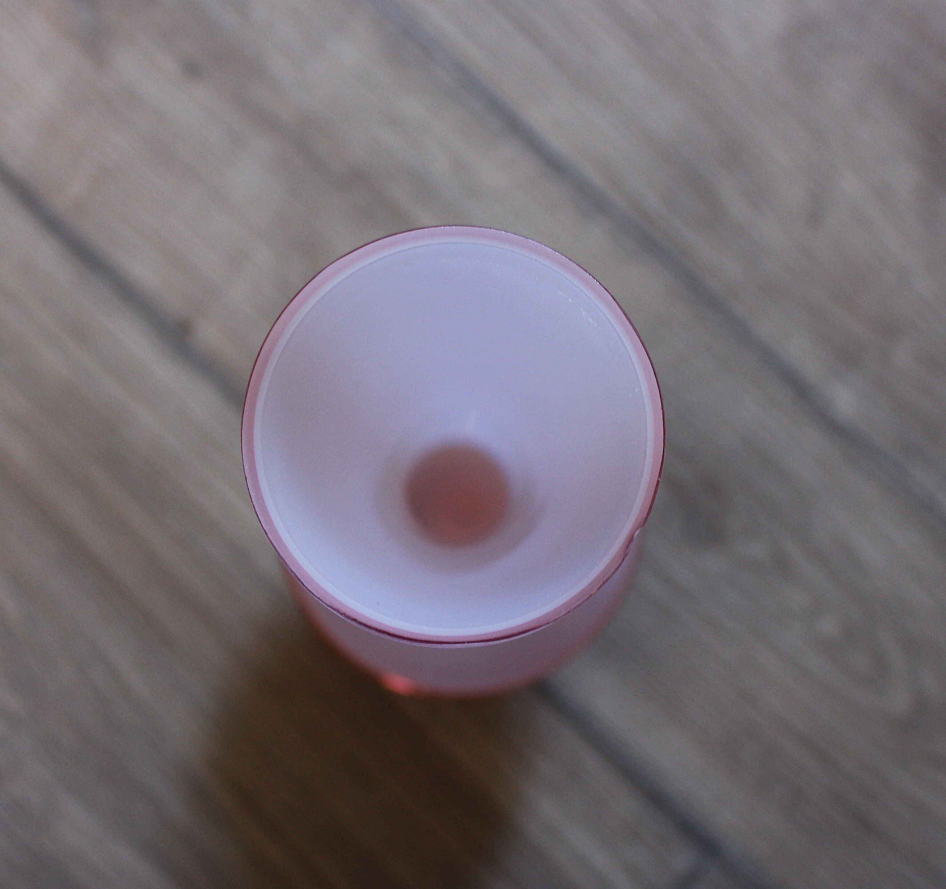 Vintage soliflore vase in pink opaline and golden brass