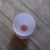 Vintage soliflore vase in pink opaline and golden brass