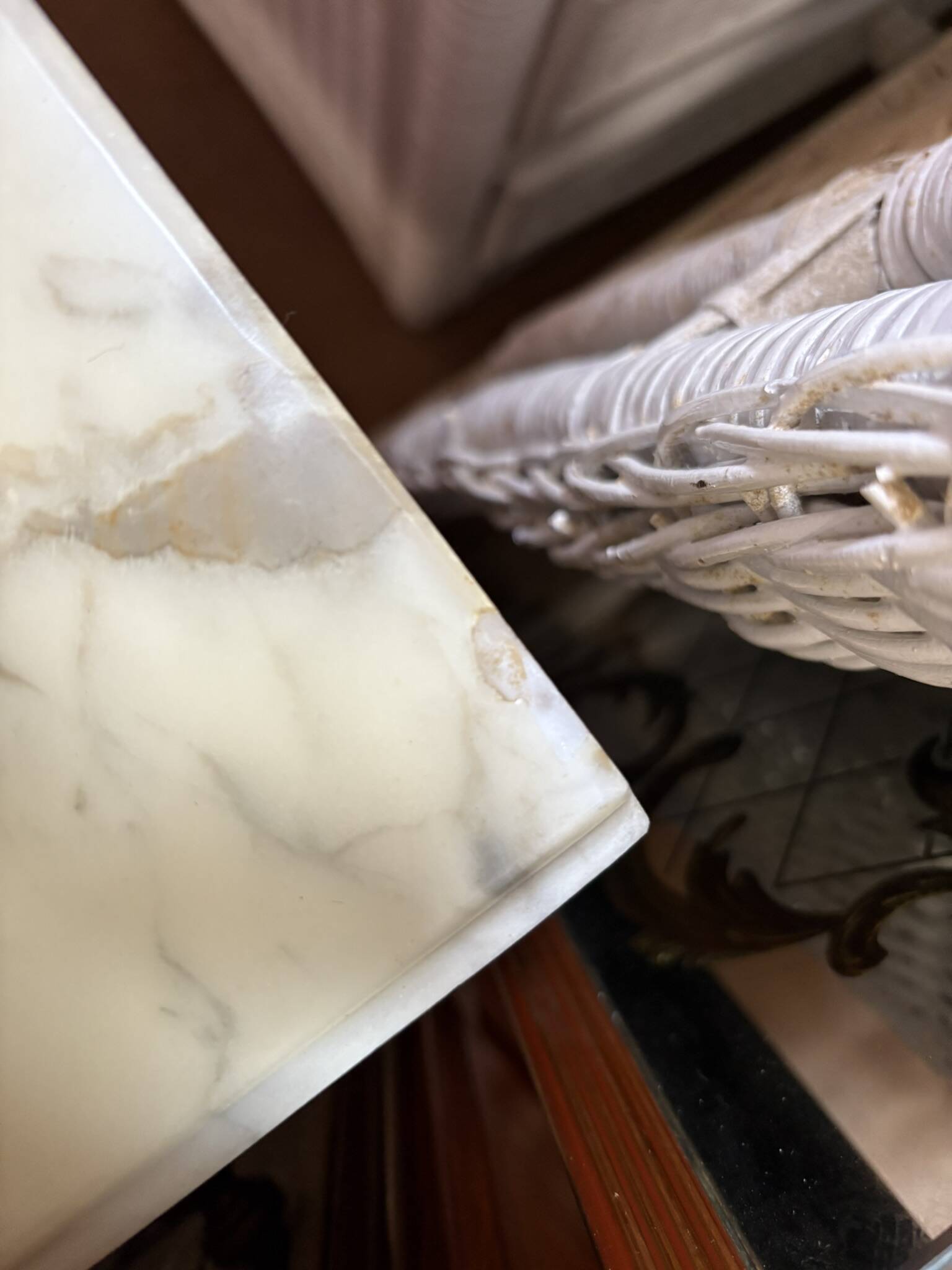 Louis XVI style 3-drawer chest of drawers, marble and gilded bronze