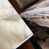 Commode 3 tiroirs de style Louis XVI, marbre et bronzes dorés