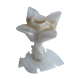 Bougeoir fleur en onyx blanc