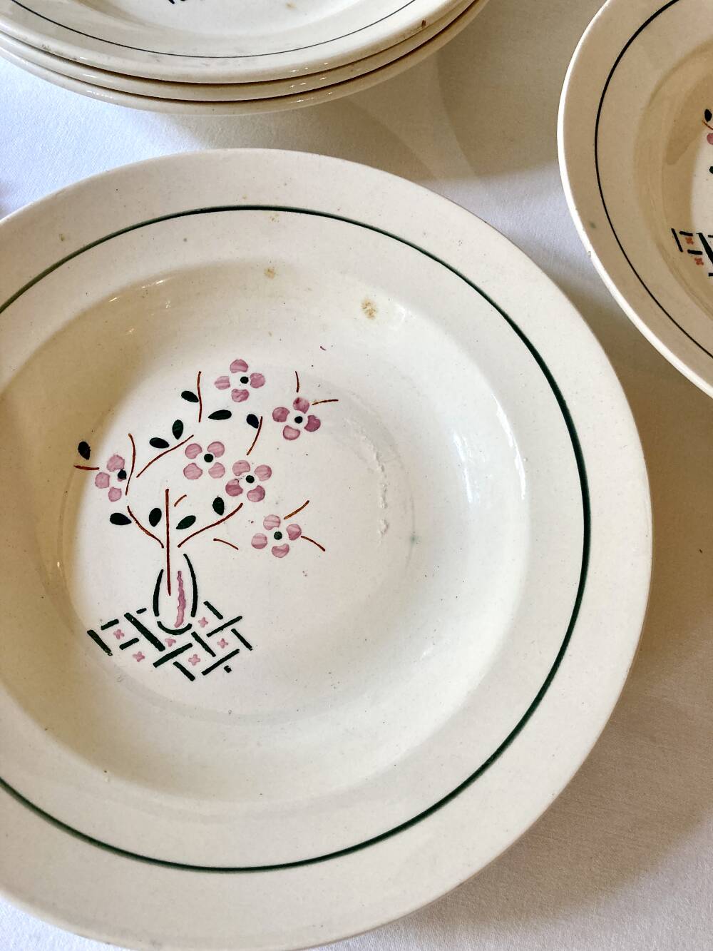 5 deep plates, KG Lunéville, Lorraine model, 1910s