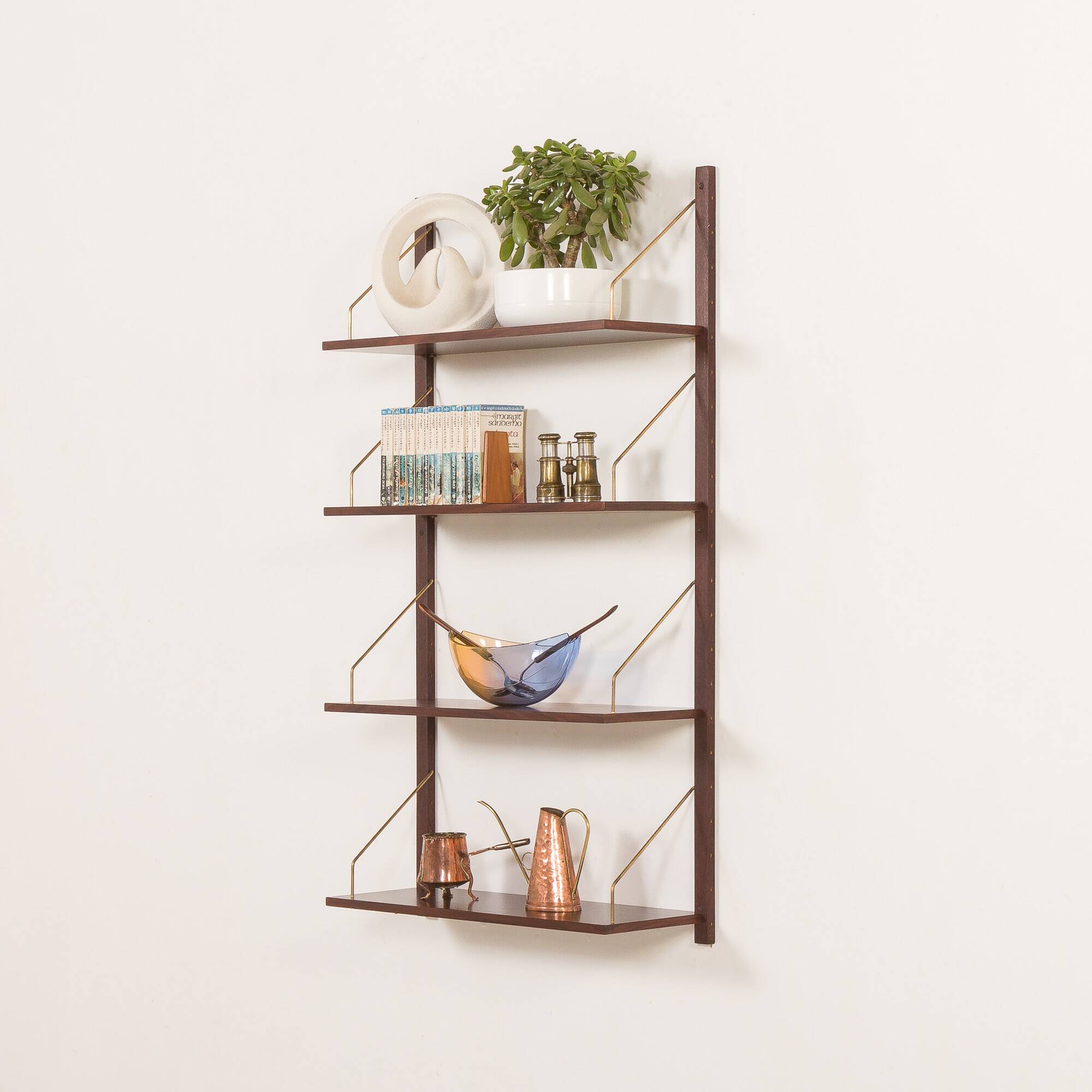 Danish mid century rosewood shelving unit in the style of Poul Cadovius, 19