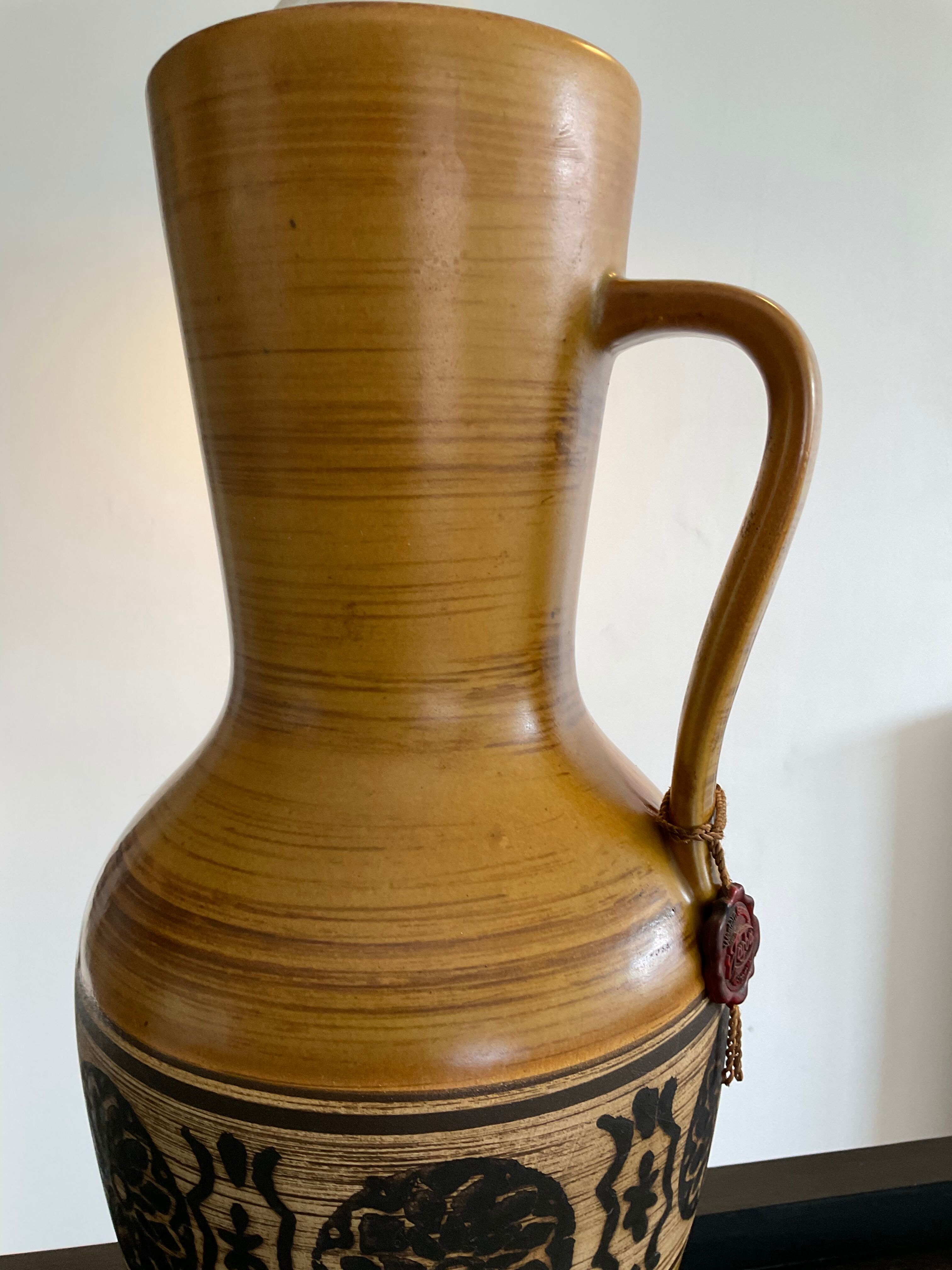 Large Vase jug Jasba ceramic West Germany 60s