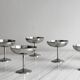 6 stainless steel footed bowls, Letang Remy style
