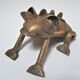 Sculptural frog brass vintage African art