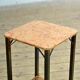 French marble and brass side table, circa 1920