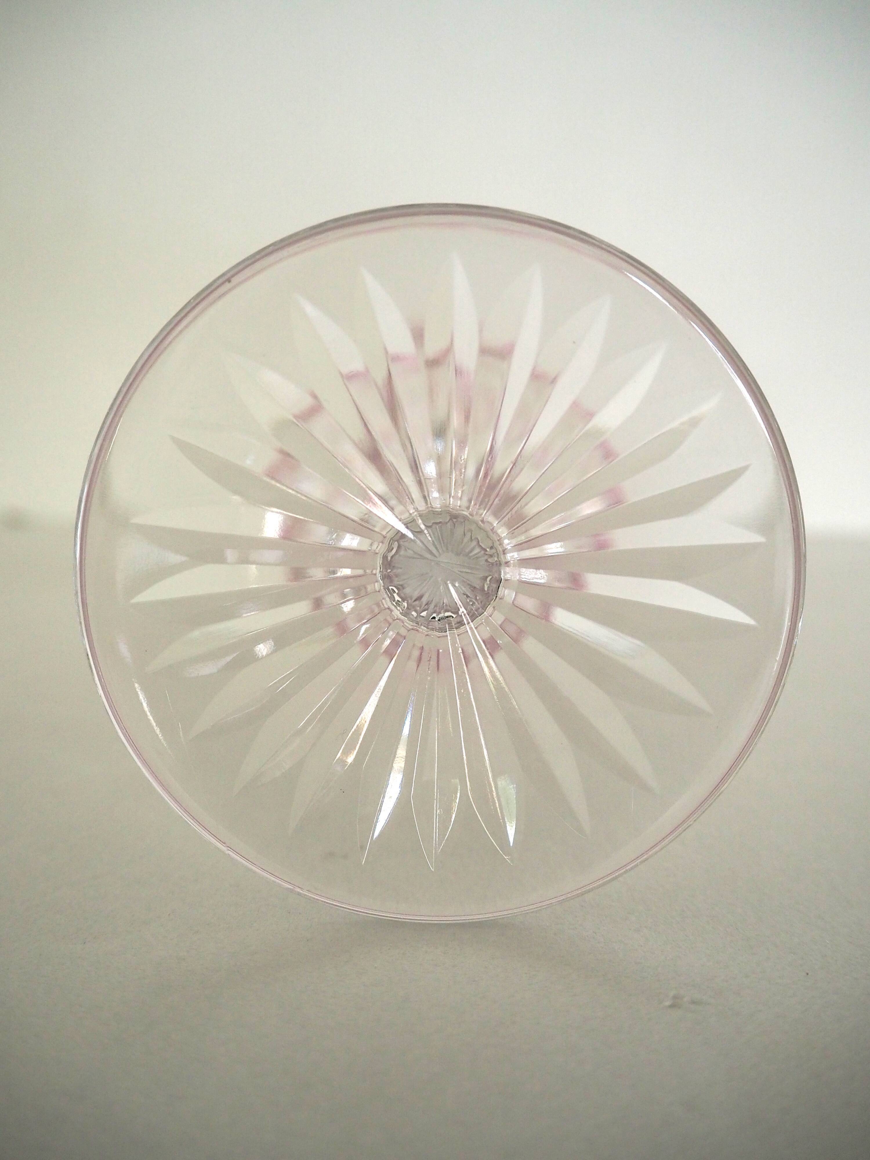 Crystal glass, roemer rose Saint-Louis
