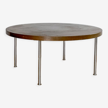 Table basse ronde en bois, 1950