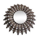 Miroir soleil en fer oxydé 54cm