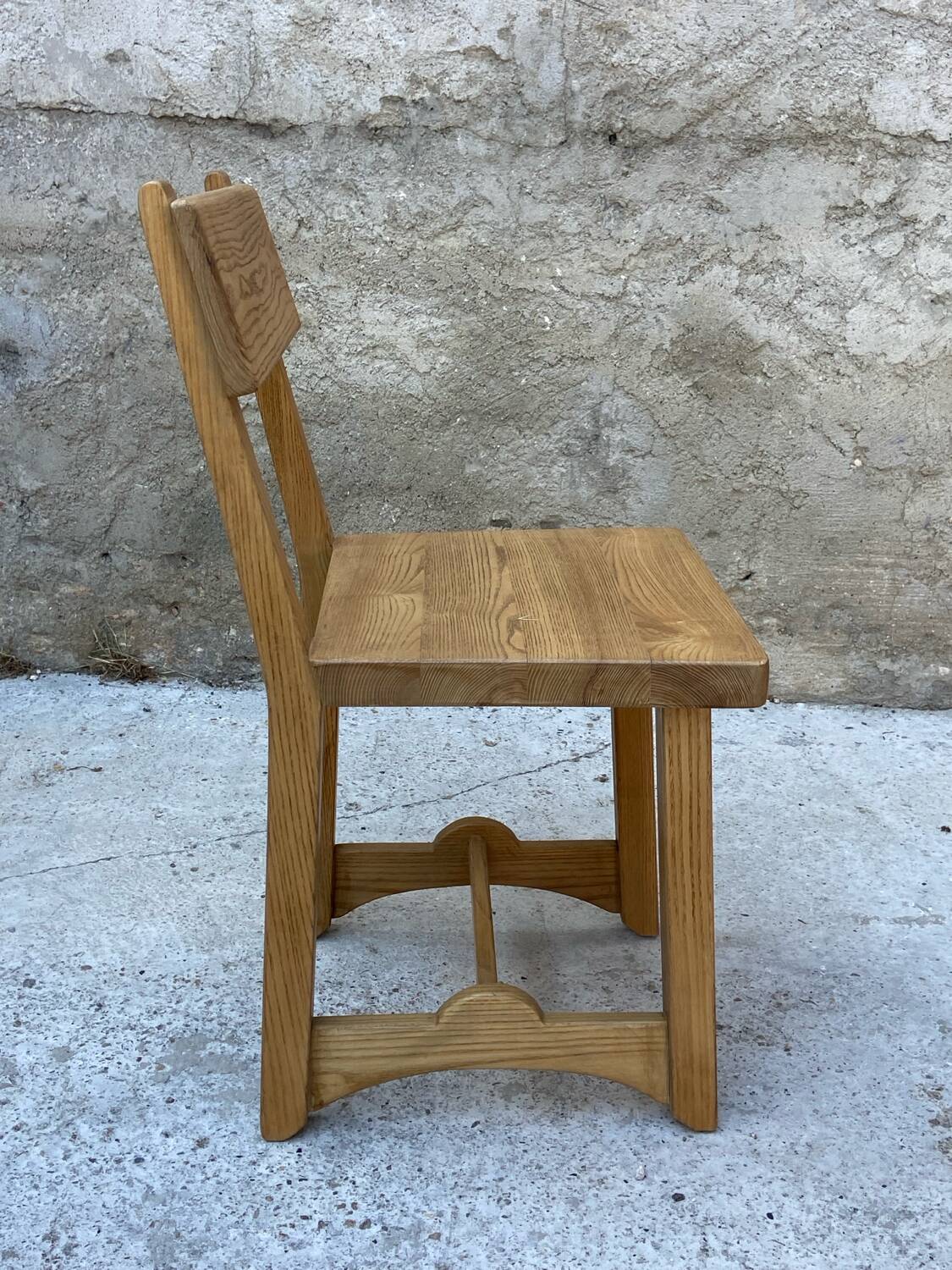 Set of solid oak chairs
