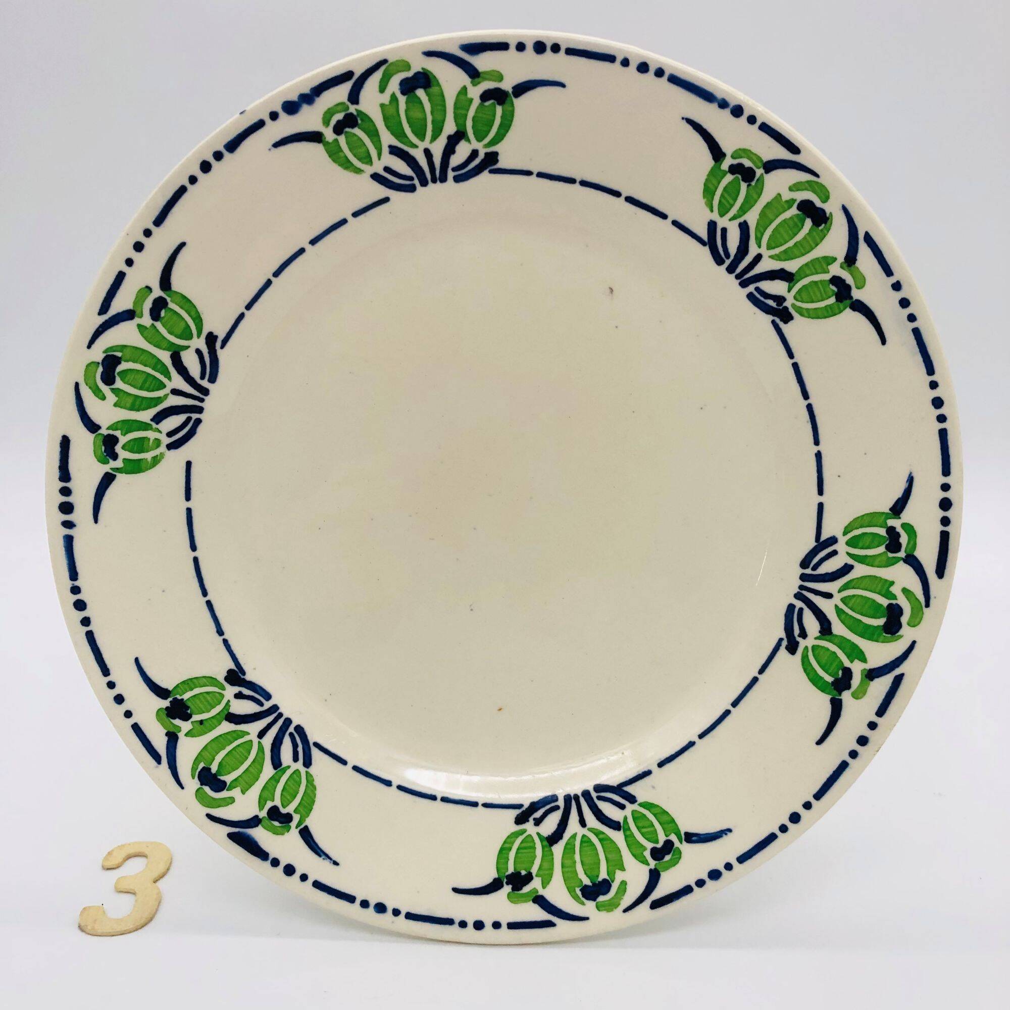 6 dessert plates Hippolyte Boulenger & Cie (HBC)