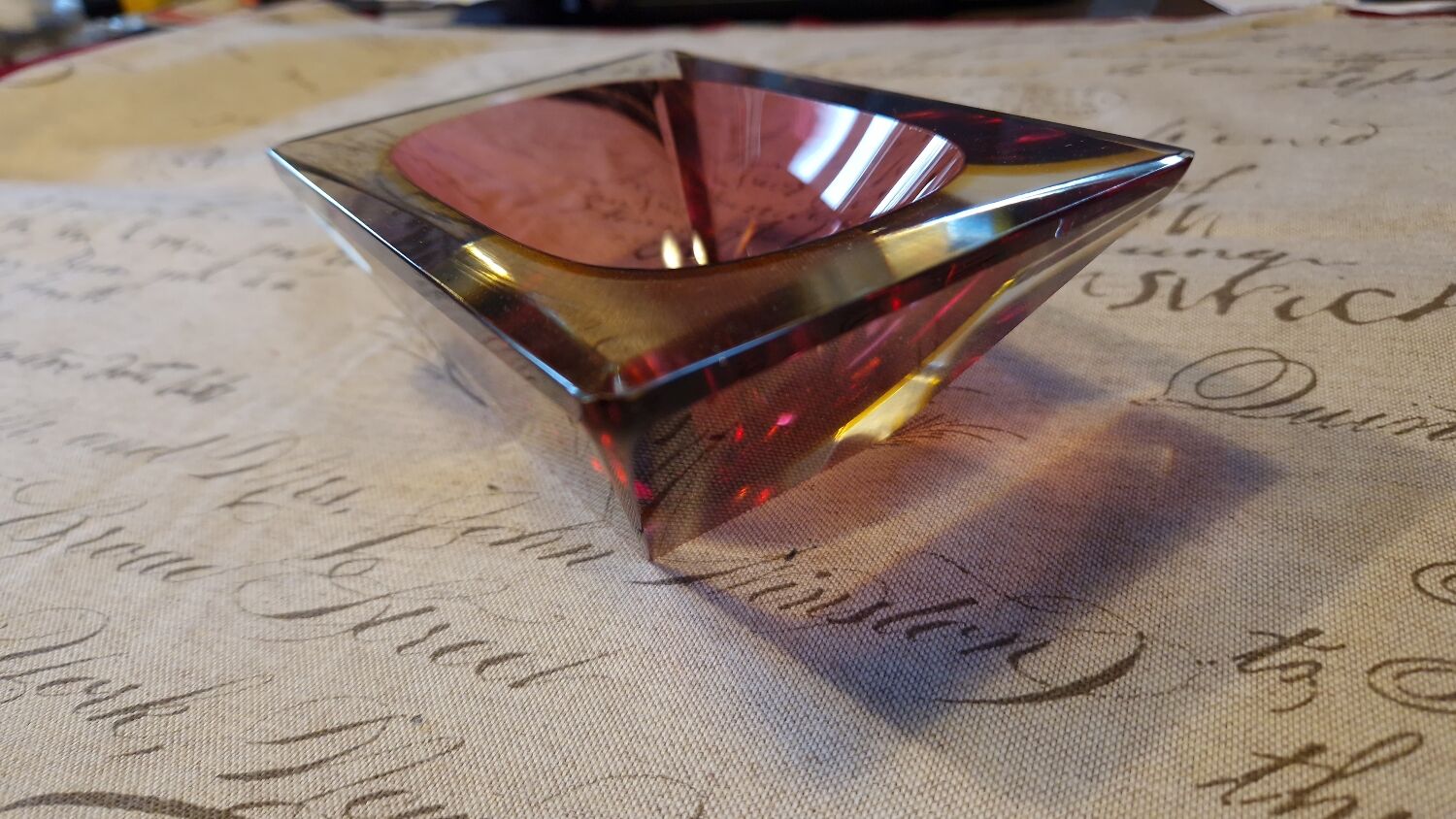 Sommerso pocket tray from Murano