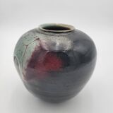 Glazed ceramic ball vase