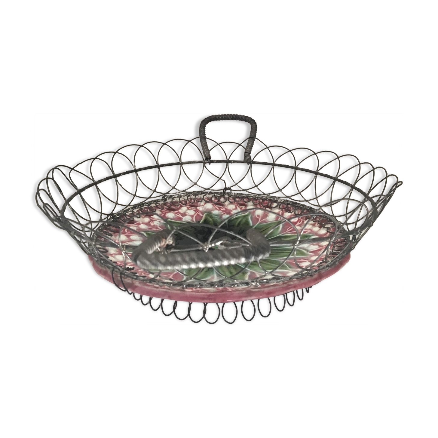 Dish in barbotine late 19th century
