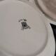 Series of 12 dessert plates and its cake tray Gien Paris Monuments