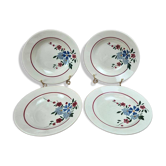 Set of 4 vintage deep plates Sarreguemines model Champfleury