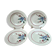 Lot de 4 assiettes creuses vintage Sarreguemines modèle Champfleury