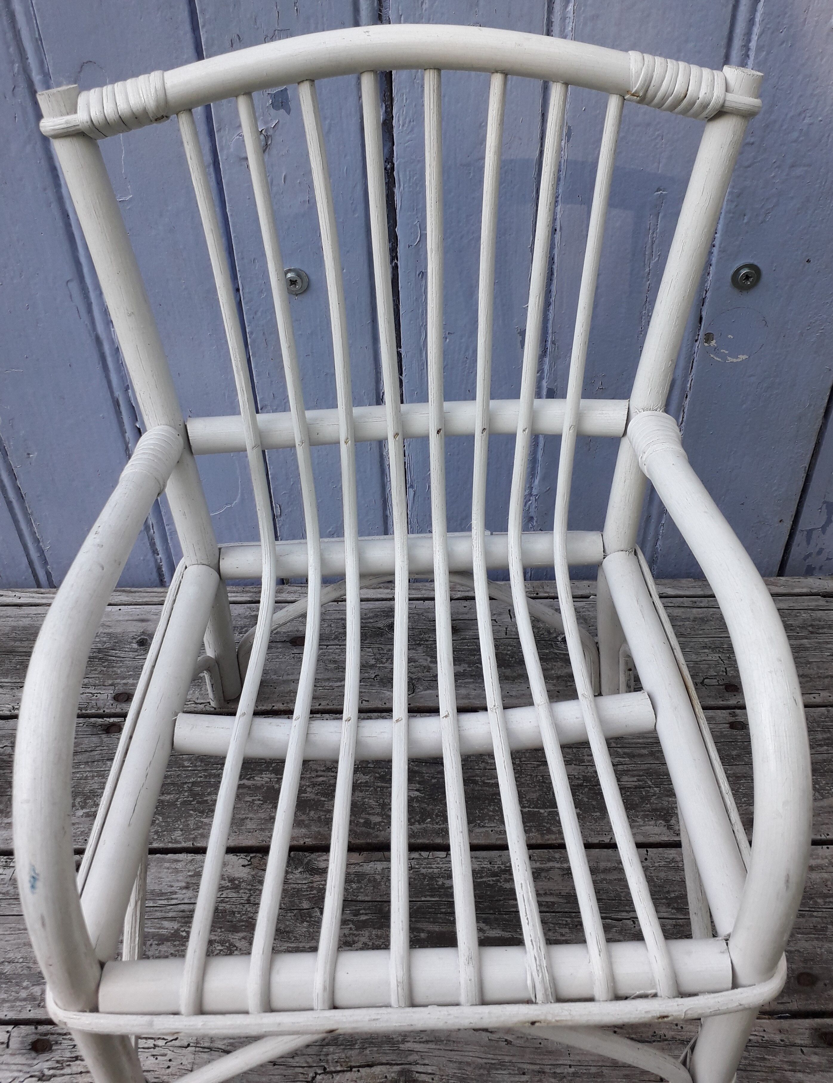 White child rattan chair